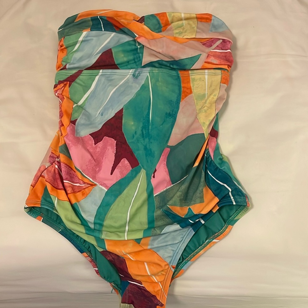 Multi colored one piece swimsuit